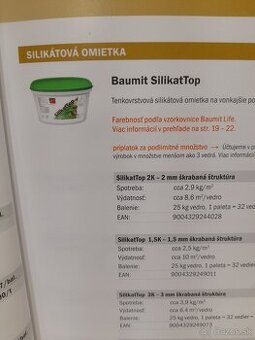 Baumit silikattop 1.5mm škrabaná
