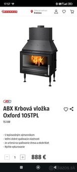 Krbová vložka s výmenníkom.