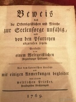 Stará vzácna kniha z r. 1769