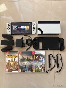 Nintendo Switch Oled + Prislušentvo a Hry