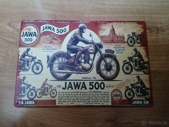 Plechová tabuľa Jawa 500