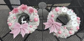 Vianočný set v ružovom prevedení s LED osvetlením