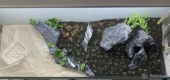 100€ - Akva 100x35x36cm, 1cm hrubé sklo - OPTIWHITE -