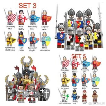 Figúrky Rytieri 3 (8ks) - typ lego, nové, nehrané - 1