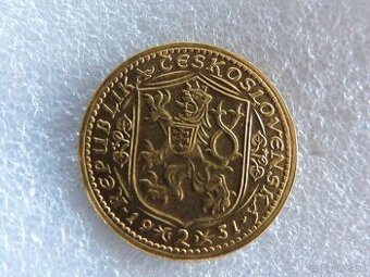 vzácný zlatý 1+2 dukát svatý Václav ČESKOSLOVESKO 1951