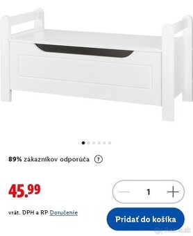 Skrinka/lavička s úložným priestorom