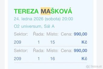 TEREZA MAŠKOVÁ V O2 UNIVERZUM 24.1.2026