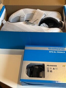 Shimano SH-TR501 tretry biele, Shimano PD-RS500 pedale