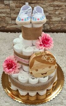 Plienková torta s krabičkou na zúbky