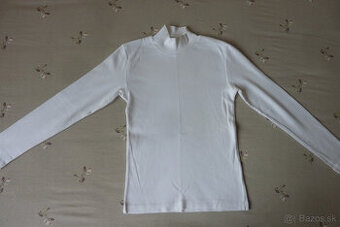 ÚPLNE NOVÝ-Biely nátelník-značka SLOVENKA, v.128/134