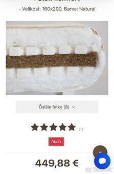 Japonský futon matrac 160x200