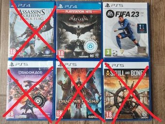 Predám hry na Playstation 4 a Playstation 5