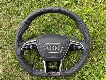 AUDI VOLANT kozeny zkoseny perforovana koža
