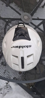 lyziarska prilba detská biela