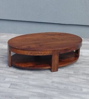 Stolík konferenčný dubový oválny.