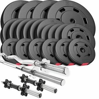 HS Nakladací činkový set Premium 105kg + variabilná lavica M