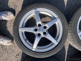 Borbet 5x100 R16 7J ET38 + 215/45R16 letné pneu
