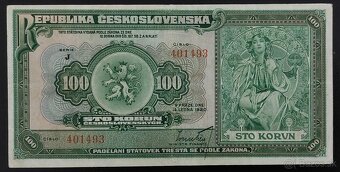 Bankovky I. Československo od roku 1919 do roku 1922
