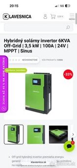 Hybridný menič 3,5Kw 24V MPPT 100A