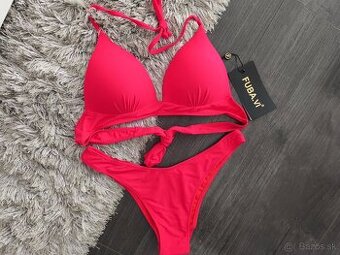 Dvojdielne plavky brazílky malinovo červené