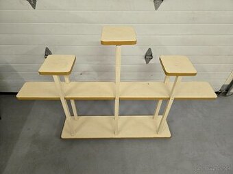 Drevený retro stojan na kvety 50-60 roky