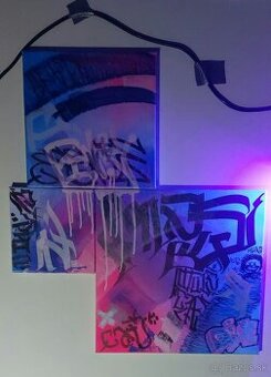 Moderný 3-dielny obraz – street/abstrakcia – originál