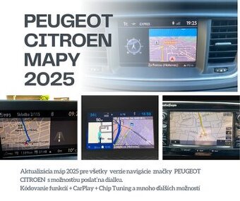 Aktualizácia máp Peugeot / Citroen 2025 navigácia SD/USB/CD