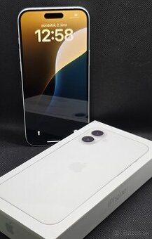 Apple iPhone 16 Plus 128GB White - AKO NOVÝ, ZÁRUKA