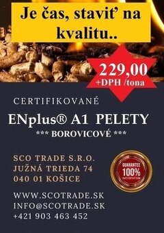 kamiónové dodávky  - Certifikované ENplus® A1 pelety