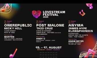 Lovestream 2x celofestivalové lístky