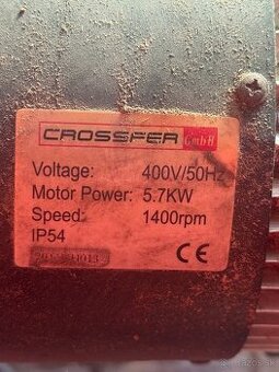 Predám kotúčovú pílu CROSSFER 400 V, 5,7 kW,
