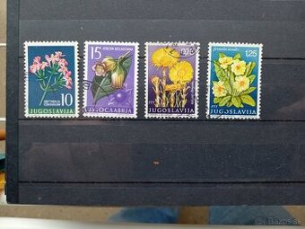 Poštové známky č.444 - Juhoslávia - kvety