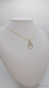 Zlatý náhrdelník lanko s anielikom