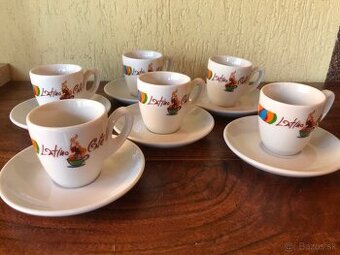 Elegantné šálky na kávu s podšálkami _ set 6 kusov