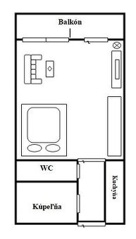 Skalica_Na Prenájom_Garsónka s balkónom_400€