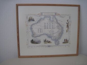 obraz -mapa Austrálie