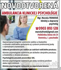 Ambulancia klinickej psychologie Kremnica