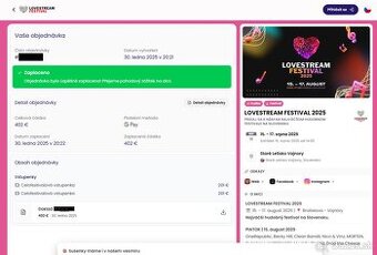 Lovestream 2025 - 2x celofestivalová vstupenka