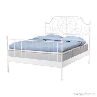 Ikea Kovova Biela Postel 200x160 s rostami