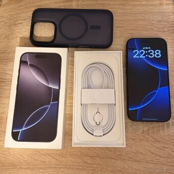 Apple Iphone 16 Pro 128Gb Black titanium - Záruka, 100% bat