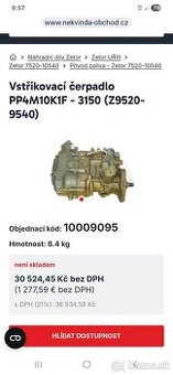 Vstřikovaci čerpadlo zetor 9540