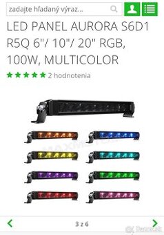 LED Rampa s farebnými odtieňmi