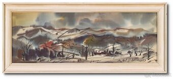 Ilja Hartinger - Zima na Valašsku - obraz