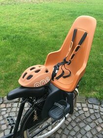 Cyklosedačka Bobike One Maxi + detská prilba (hnedá farba)