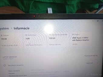 Lenovo IdeaPad3 AMD Ryzen3 5300u 12GB RAM