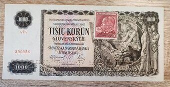 1000 ks, 1940, 5Á5, 2x SPECIMEN dolný, KOLOK - 1