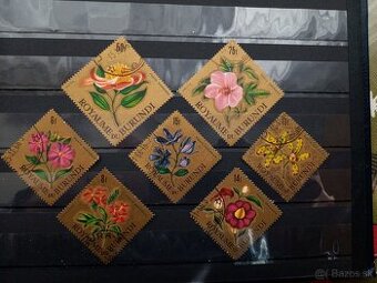 Poštové známky č.597 - Burundi - kvety