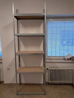 Pozinkovaný kovový regál Biderax 90x45x270 / 4 police