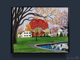 Americké malomesto, B.Green, olej na plátne, 780 × 630 mm