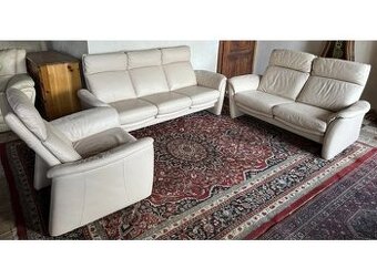 Luxusní kožená sedací souprava 3+2+1, 2883